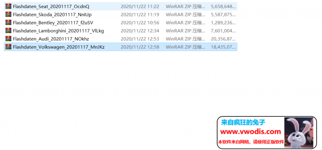 大众汽车固件-Flashdaten_Vw_Skoda_Audi_Bentley_Lamborghini_Seat_2020年11月17日更新