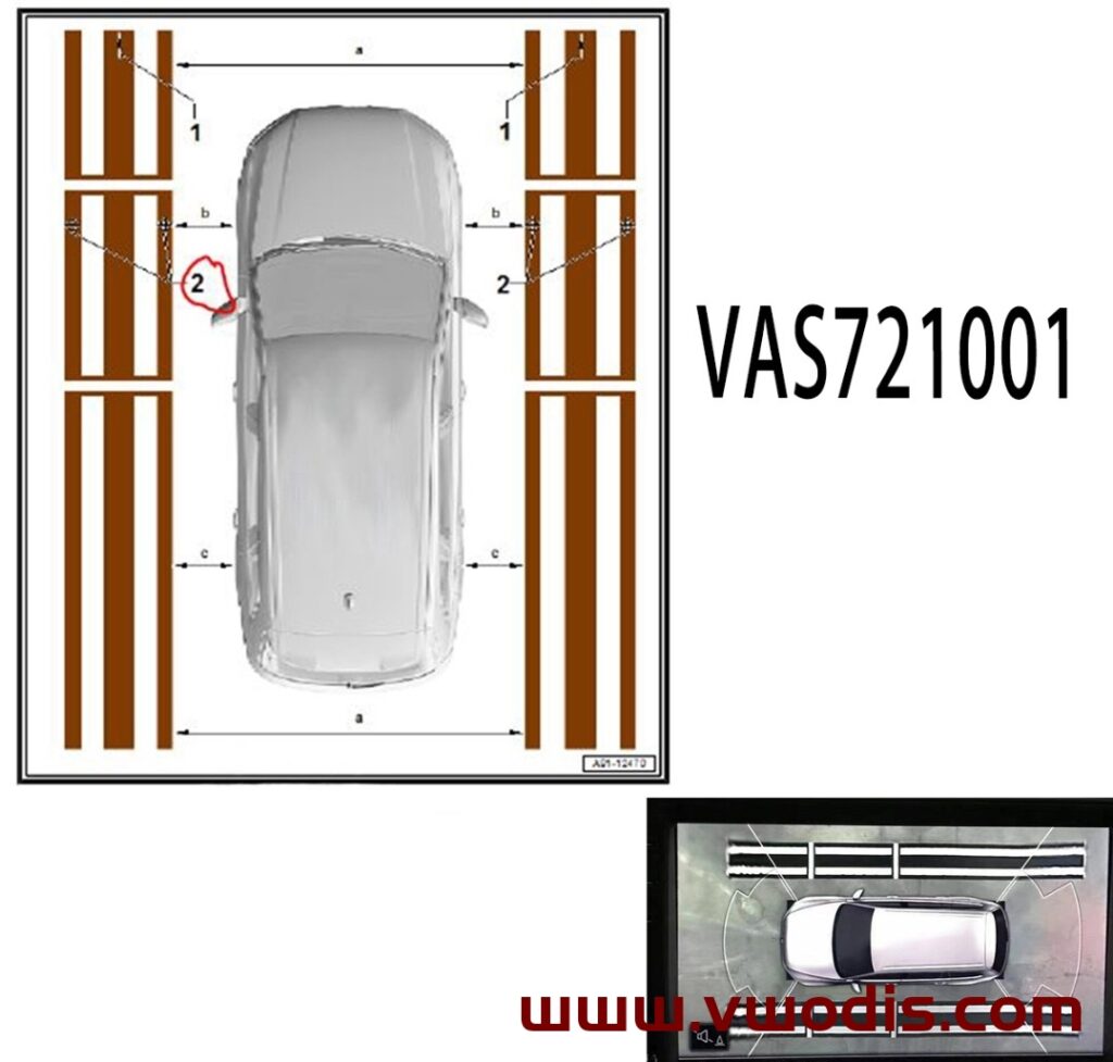 大众-奥迪-斯柯达-西亚特360全景校准布电子版-VW-Audi-SKODA-SEAT-Vas 721001 calibration board
