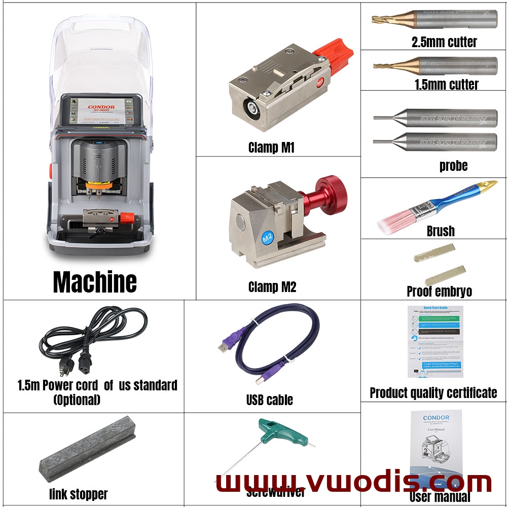 Xhorse Condor XC MINI Plus Condor XC-MINI II Key Cutting Machine Automotive Machine with 3 Years Warranty