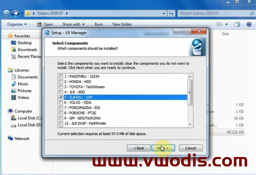 VXDIAG Subaru SSM3 SSM4软件和补丁2020.07