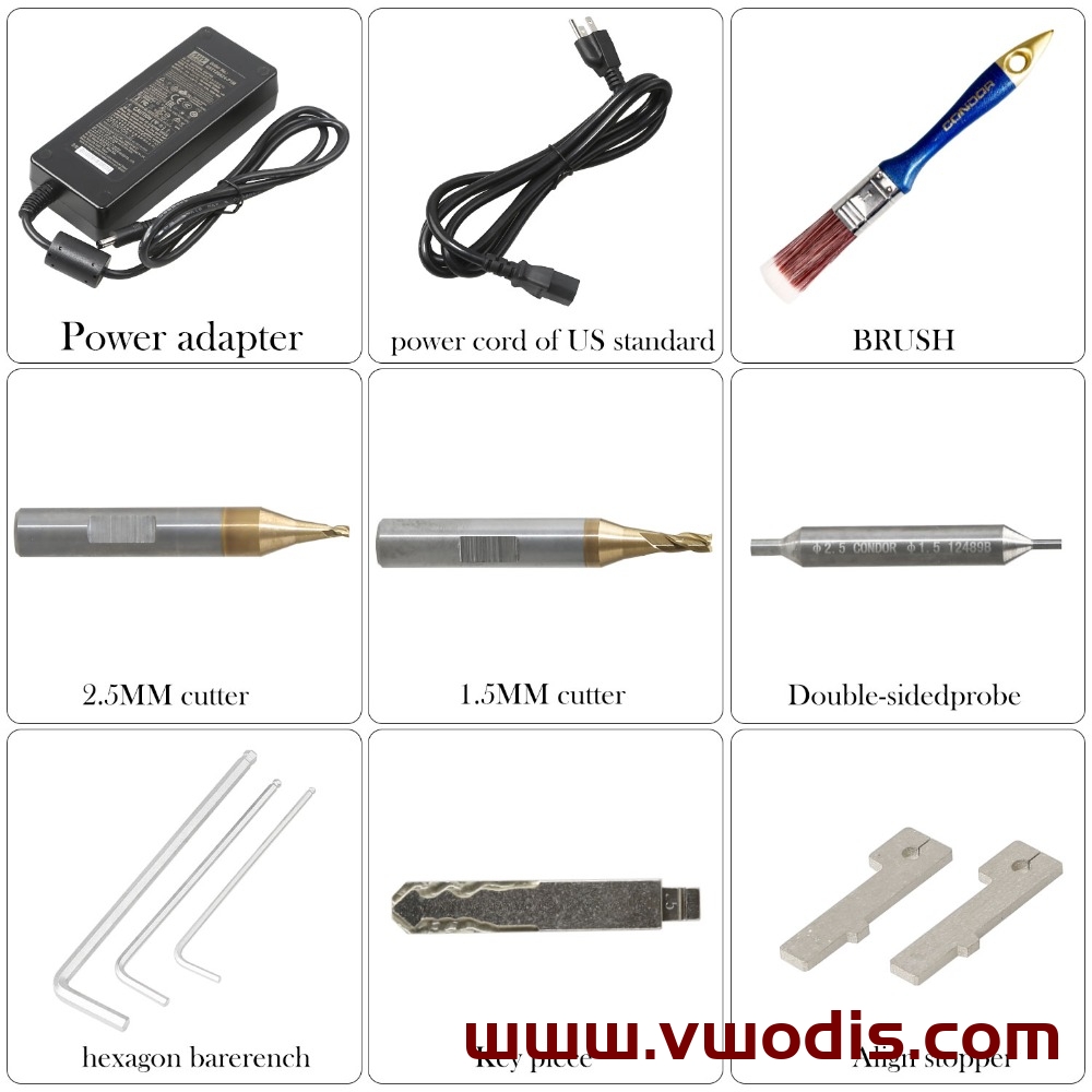 Xhorse DOLPHIN XP007 Manually Key Cutting Machine for Laser Dimple and Flat Keys