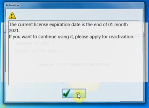 VXDIAG Subaru SSM3 SSM4软件和补丁2020.07