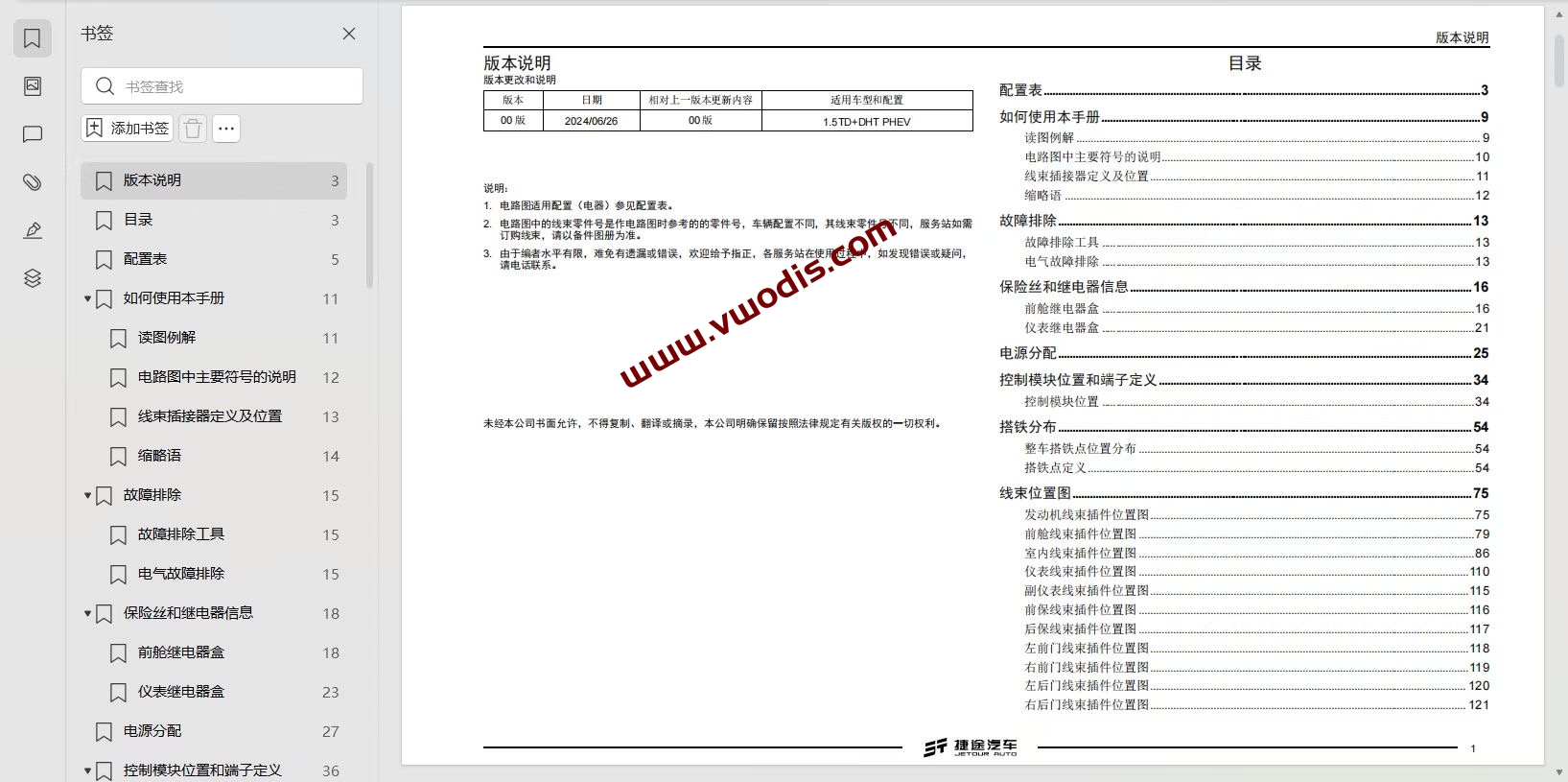 【电路图+维修手册】捷途【一车网】Jetour捷途山海L9 2024款插电式混合动力电路图+维修手册