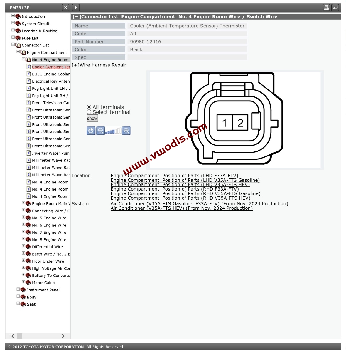 【维修】Lexus【一车网】雷克萨斯LX700H混动 2024款电路图+维修手册