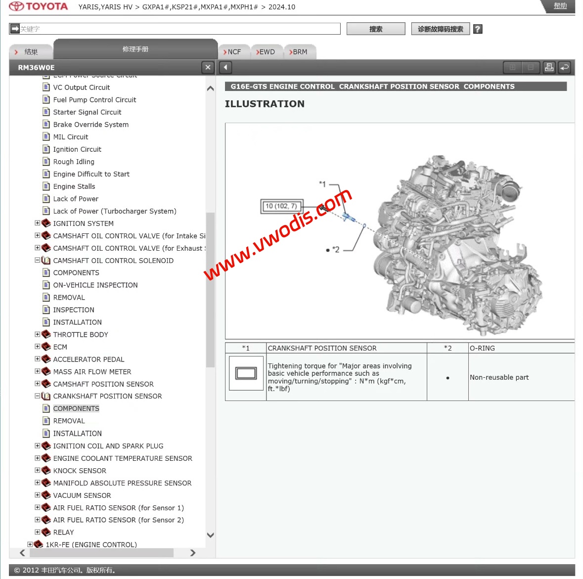 【维修】丰田【一车网】丰田Yaris Yaris HV 2020-2024电路图+维修手册-英文版