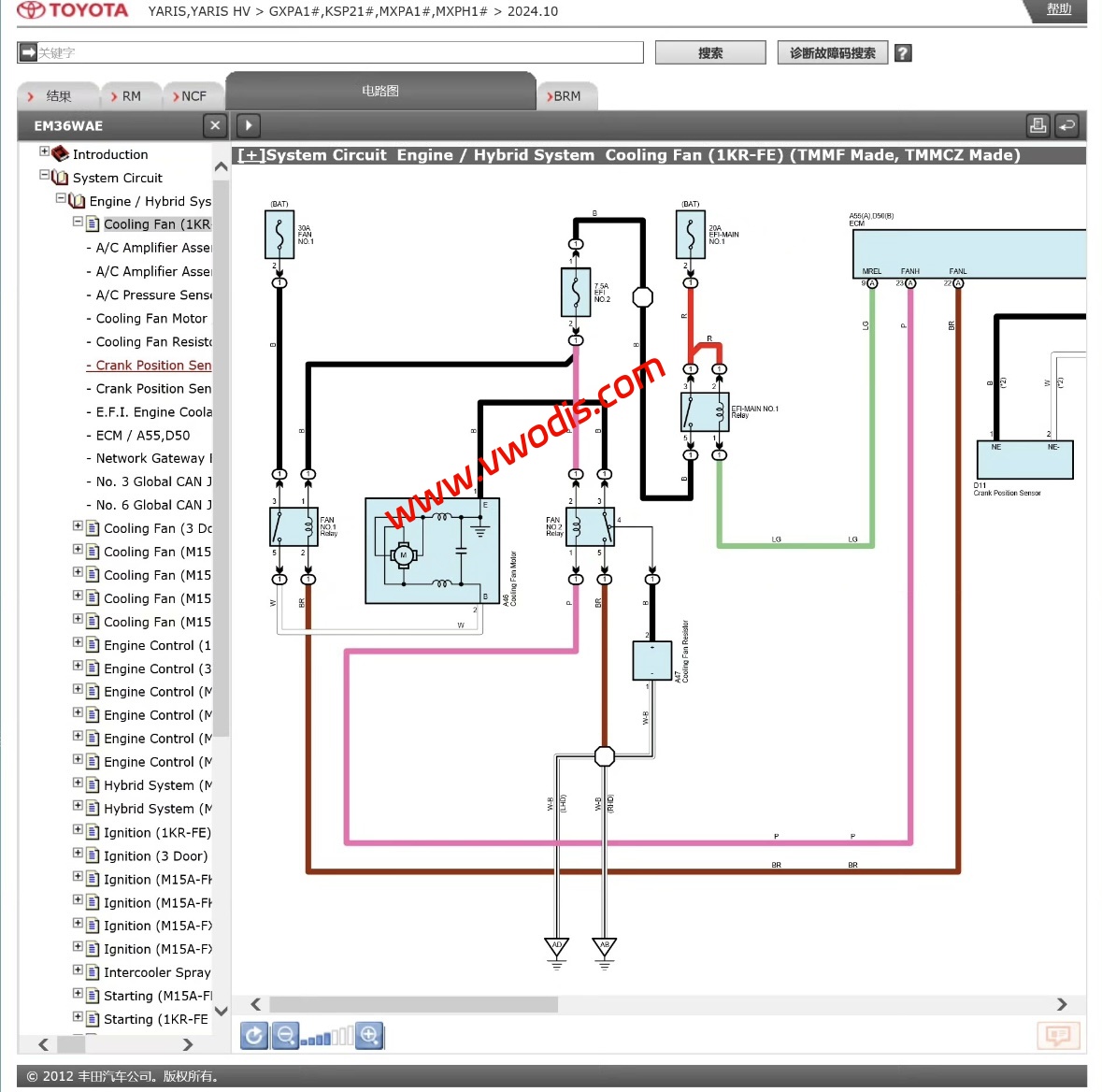 【维修】丰田【一车网】丰田Yaris Yaris HV 2020-2024电路图+维修手册-英文版