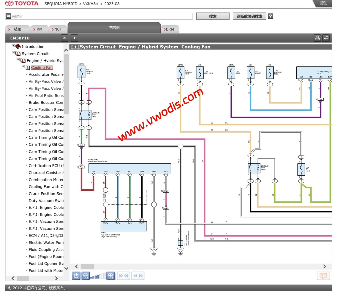 【维修】丰田【一车网】丰田进口红杉混动2022-2023电路图+维修手册-英文版