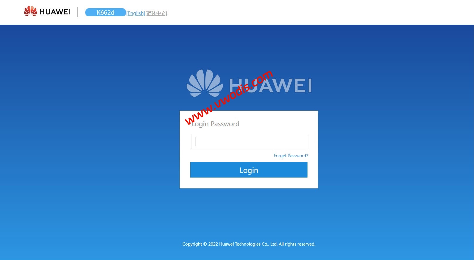 【固件】华为光猫K662D V173 English固件