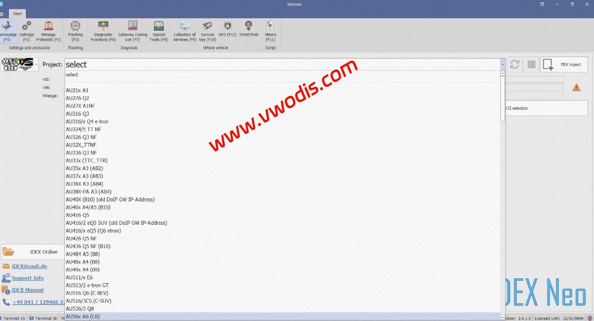 【软件】IDEX 2.4.1.5超级工程师大众-奥迪-西雅特-斯柯达-宾利-兰博基尼-保时捷超级工程师注册