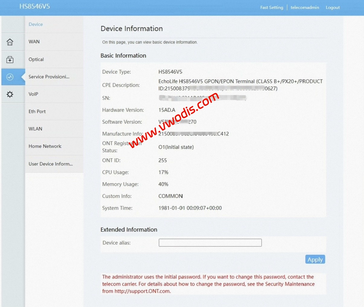 【光猫】华为光猫HS8145V5英文固件
