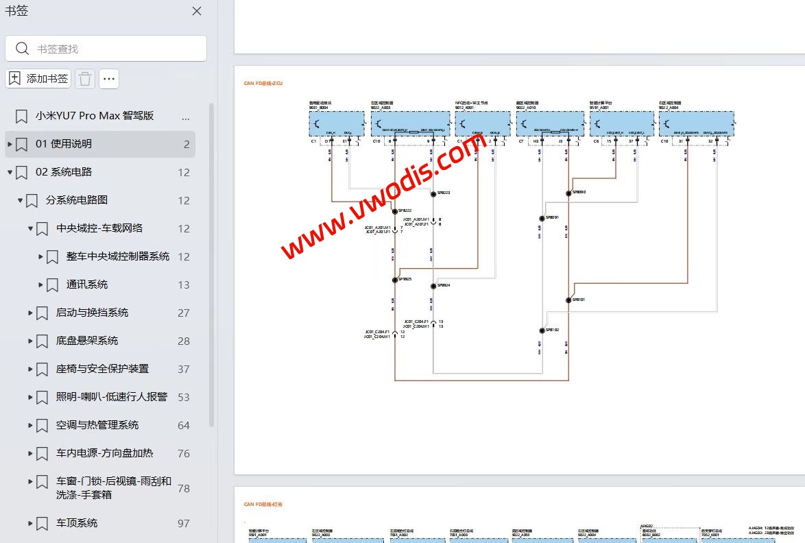 【维修】Xiaomi 小米YU7 PRO MAX智驾版 2025款维修手册+电路图+诊断手册+用户手册+配件手册