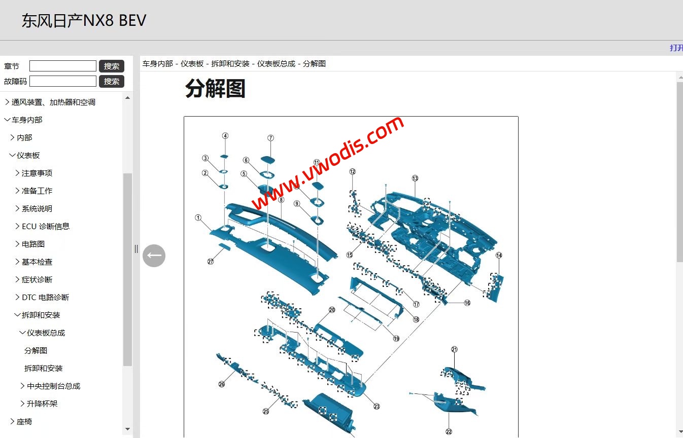 【维修】东风日产NX8 2026款纯电+增程维修手册+电路图+诊断手册+故障诊断+用户手册+车主指南