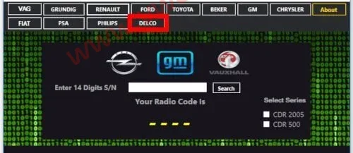 【软件】Radio code generator 2024 VAG, Renault Dacia, Ford, Toyota