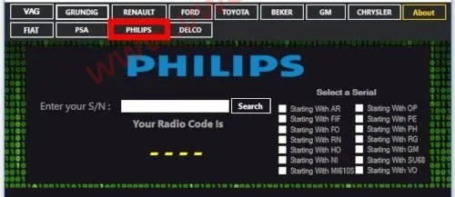 【软件】Radio code generator 2024 VAG, Renault Dacia, Ford, Toyota
