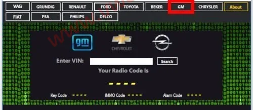 【软件】Radio code generator 2024 VAG, Renault Dacia, Ford, Toyota