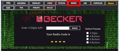【软件】Radio code generator 2024 VAG, Renault Dacia, Ford, Toyota
